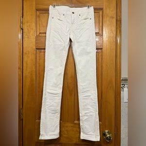 Uniqlo Skinny Fit Corduroy Jeans in White - Size 24